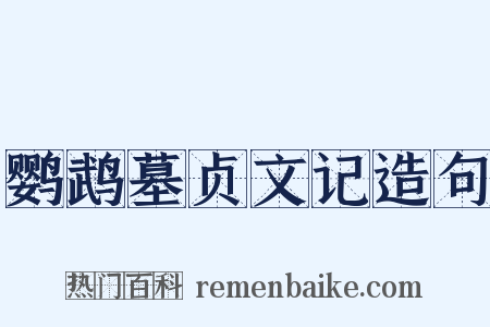 鹦鹉墓贞文记造句是什么意思的图片